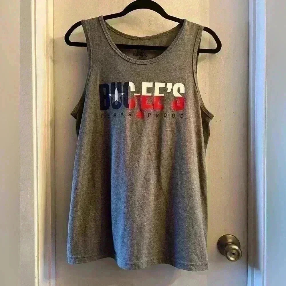 BUC-EES Texas Proud Men's Gray Tank size small